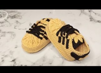 Adidas Örgü Spor Ayakkabı Adidas Örgü Spor Ayakkabı - Örgü Bebek Patik Modelleri - adidas bebek patiği adidas örgü patik bebek patiği yapımı patik örnekleri modelleri 1