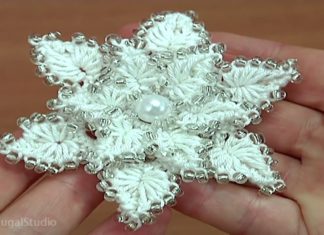 3 Boyutlu Örgü Çiçek Yapımı - Örgü Modelleri - 3 boyutlu örgü modelleri 3 boyutlu örgüler 3d örgü modeli örgü çiçek nasıl yapılır örgü çiçek yapımı