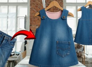 Eski Kottan Elbise Yapımı - Dikiş - eski kot pantolon değerlendirme eski kot pantolondan geri dönüşüm eski kot pantolondan salopet elbise yapımı eski kottan ne yapmak 1