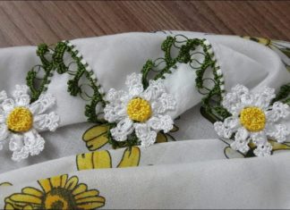Papatya Oyasının Yapılışı - Örgü Modelleri - en güzel oya örnekleri tığ oyası papatya oya modelleri papatya tığ modelleri tığ işi papatya yapımı