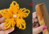 Tarakla Çiçek Nasıl Yapılır? - Örgü Modelleri - 3d örgü çiçek yapımı değişik gül yapımı evde kolay çiçek yapımı örgü çiçek modelleri