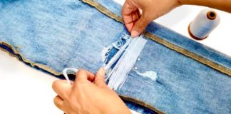 Yırtık Kot Pantolon Nasıl Tamir Edilir? - Dikiş - ağı yırtılan pantolon tamiri dizi yırtılan kot pantolon evde dikiş teknikleri kot pantolondan