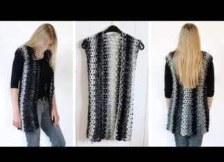 Tığla Kolay Yelek Modeli Yapılışı - Örgü Modelleri - genç yelek modelleri örgü kolay tığ işi yelek modelleri anlatımlı kolay yelek modelleri bayan tığ işi yelek örnekleri ve yapılışları