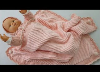 İki Şişle Bebek Battaniyesi Yapılışı - Örgü Bebek Battaniyesi Modelleri - bebek battaniyesi örneği bebek battaniyesi yapımı kalın şişle bebek battaniyesi kolay bebek battaniyesi modelleri