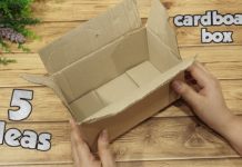 Kartondan Farklı Kutu Yapımı - Kendin Yap - karton kutu yapımı videosu kartondan kutu yapımı kolay mukavvadan kutu yapımı