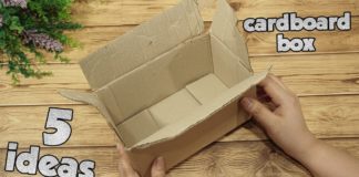 Kartondan Farklı Kutu Yapımı - Kendin Yap - karton kutu yapımı videosu kartondan kutu yapımı kolay mukavvadan kutu yapımı
