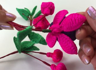 Örgü Küpe Çiçeği Yapılışı - Örgü Modelleri - 3d örgü çiçek yapımı örgü çiçek modelleri anlatımlı örgü çiçek toka örgü çiçek yapımı modelleri tığ işi