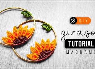 Makrome Ayçiçeği Küpe Yapılışı - Örgü Modelleri - ipten küpe yapımı makrome küpe modelleri makrome küpe yapımı modern makrome