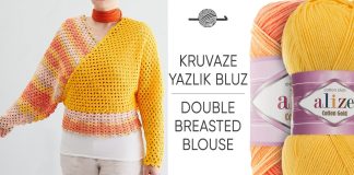 Yazlık Kruvaze Bluz Yapılışı - Örgü Modelleri - el örgüsü bluz modelleri örgüden yazlık bluz yapılışı tığla yazlık bluz yapılışı yazlık bluz yapımı anlatımı