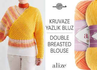 Yazlık Kruvaze Bluz Yapılışı - Örgü Modelleri - el örgüsü bluz modelleri örgüden yazlık bluz yapılışı tığla yazlık bluz yapılışı yazlık bluz yapımı anlatımı