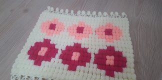 Kilim Desenli Lif Yapılışı - Lif Modelleri - kare lif modelleri kolay kilim desenli lif modelleri kilim desenli lifler 2