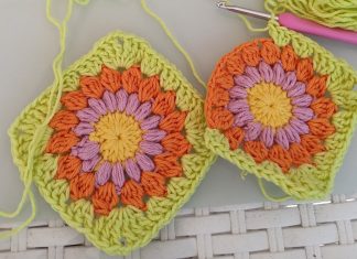 Tığ İşi Basit Motif - Örgü Modelleri - kare motif modelleri kolay motifler motif modelleri ve yapılışı tığ işi motif örneği tığ işi motifli battaniye modelleri 1