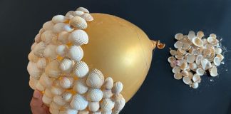 Deniz Kabuklarından Saksı Yapımı - Kendin Yap - deniz kabukları ile neler yapılır deniz kabuklarından saksı süslemeleri deniz kabuklarından yapılan ev aksesuarları evde büyük saksı yapımı