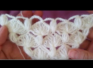 Fıstıklı Çeyizlik Şal Yapılışı - Örgü Modelleri - kolay örgü şal modelleri örgü şal modelleri açıklamalı yeni örgü şal modelleri yün örgü şal modelleri
