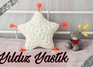 Örgü Yıldız Yastık Yapımı - Örgü Modelleri - kolay yastık yapımı tığ işi yıldız yapımı yıldız yastık modelleri yıldız yastık örgü 1