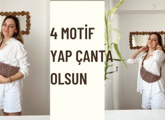 Rafya İpten Örgü Bel Çantası Yapılışı - Örgü Modelleri - el yapımı çanta örme kare motifli çanta yapımı motifli çanta örnekleri motifli örgü çanta yapılışı örgü çanta yapımı kolay