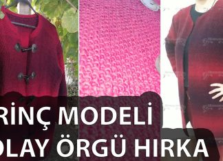 Örmesi Kolay Hırka Modeli - Örgü Modelleri - Basit hırka örnekleri el örgüsü hırka modelleri kalın iple hırka yapımı örgü hırka modeli yapılışı