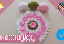 Çiçekli Yuvarlak Lif Yapılışı - Lif Modelleri - basit yuvarlak lif modelleri çiçekli yuvarlak lif modelleri yuvarlak lif yapımı