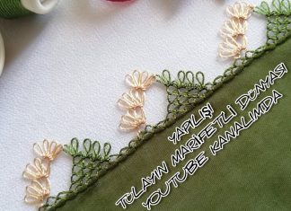 Yeşil Yazmaya İğne Oyası Yapılışı Yeşil Yazmaya İğne Oyası Yapılışı - İğne Oyaları - iğne oyası örnekleri kolay iğne oyası yazma modelleri sade renk yazma iğne oyası modelleri yeni iğne oyası örnekleri tülbent 2
