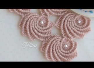 İstiridye Motifli Şal Modeli Yapılışı - Örgü Modelleri - alize motifli şal modelleri değişik şal örnekleri istiridye şal modeli tığ işi üçgen şal modelleri anlatımlı