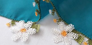 Kar Tanesi İğne Oyası Çiçek Yapılışı - İğne Oyaları - en güzel en yeni iğne oyası modelleri iğne oyası çiçek modelleri yazma iğne oyası çiçek motifleri