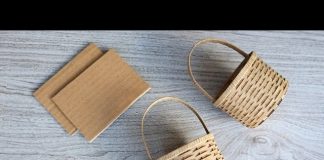 Kartondan Sepet Yapılışı - Kendin Yap - dekoratif sepet yapımı fon kartondan sepet yapımı kartondan hasır sepet yapımı kartondan sepet yapımı