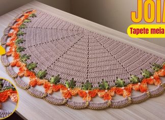Yarım Ay Örgü Paspas Yapılışı - Örgü Modelleri - banyo paspas modelleri örgü değişik paspas örnekleri tığ işi paspas modelleri yapilişi