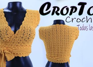 Tığla Örgü Crop Top Yapılışı - Örgü Modelleri - el örgüsü büstiyer modelleri örgü büstiyer yapımı örgü crop top tığ işi büstiyer modelleri anlatımlı
