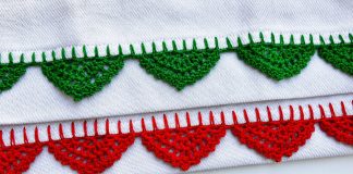 Tığla Kenar Oyası Yapılışı - Örgü Modelleri - kenar oyaları örnekleri renkli iplerden ranır kenar oyası yün kenar oyaları 1