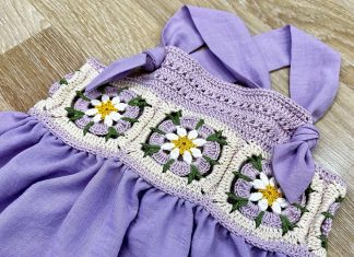 Üstü Örgü Altı Kumaş Elbise Yapılışı Üstü Örgü Altı Kumaş Elbise Yapılışı - Bebek Örgü Modelleri - altı kumaş üstü örgü elbise modelleri robadan örgü elbise modelleri robası örgü altı kumaş bebek elbisesi 1