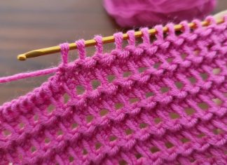 Ajurlu Tunus İşi Örgü Modeli Yapılışı - Örgü Modelleri - tığ işi tunus modelleri tunus işi tunus işi modelleri tunus işi yeni örgü modelleri