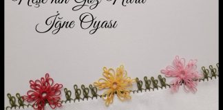 Çiçek Motifli İğne Oyası Yazma Yapılışı - İğne Oyaları - iğne oyası örnekleri sade yazma modelleri iğne oyası yazma iğne oyası modelleri