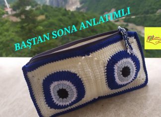 Motifli Örgü Kalemlik Yapılışı - Örgü Modelleri - el örgüsü kalemlik en güzel örgü kalemlik modelleri tığ işi kalemlik yapımı