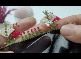 Çiçekli Ağır İğne Oyası Yapılışı - İğne Oyaları - çiçekli iğne oyası yazma modelleri en güzel çiçekli iğne oyası iğne oyası örnekleri