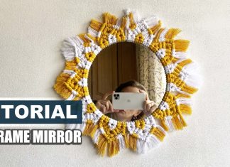 Makrome Ayna Yapımı - Örgü Modelleri - dekoratif makrome ayna yapımı makrome ayna makrome ayna duvar süsü