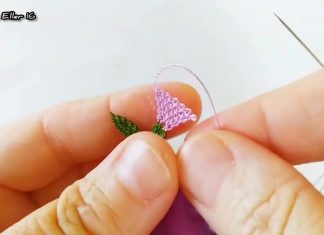 Mor Yazmaya İğne Oyası Örneği - İğne Oyaları - iğne oyası örnekleri iğne oyası yapılışı koyu mor yazmaya iğne oyaları