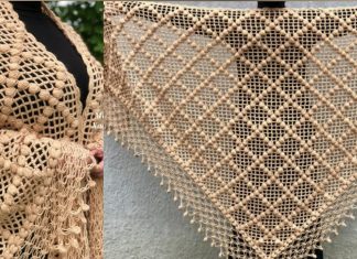 Örgü Fıstıklı Üçgen Şal Yapılışı - Örgü Modelleri - örgü şal atkı modelleri örgü şal modelleri açıklamalı örgü şal yapımı