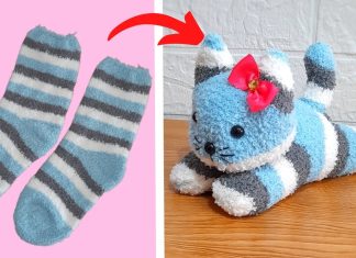 Çoraptan Oyuncak Kedi Yapımı - Dikiş - çoraptan kedi çoraptan kedi kukla yapımı çoraptan kolay kedi yapımı