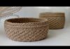 Hasır Örgü Sepet Yapılışı - Örgü Modelleri - hasır iple sepet yapımı hasır ipten örgü sepet yapımı hasır örgü sepet tığ işi sepet