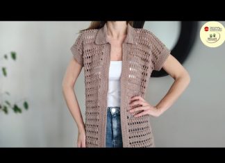 Tığla Örgü Yelek Yapılışı - Örgü Modelleri - anlatımlı tığ işi yelek örnekleri bayan örgü yelek modelleri örgü yelek anlatımlı modeller örgü yelek bayan