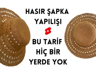 Kağıt İp Şapka Yapımı - Örgü Modelleri - el örgü kağıt ip şapka kağıt ipten şapka yapımı örgü plaj şapkası