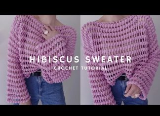 Hibiskus Örgü Kazak Yapılışı - Örgü Modelleri - genç kız örgü modelleri kadın tığ işi kazak kolay tığ işi kazak modelleri tığ işi kazak modelleri anlatımlı