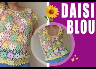 Papatyalı Örgü Bluz Yapılışı - Örgü Modelleri - merserize yazlık örgü bluz yapımı tığ işi yazlık örgü bluz yazlık örgü bluz anlatımlı