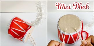 Evde Mini Davul Yapımı - Okul Öncesi Etkinlikleri - atıklardan evde müzik aleti yapımı ev yapımı davul evde davul yapmak evde ses çıkaran müzik aleti yapımı mini davul oyuncak