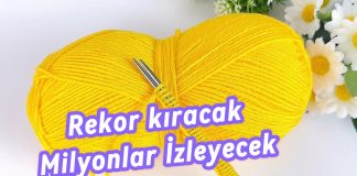 Delikli İki Şişle Kolay Örgü Modeli Yapılışı - Örgü Modelleri - delikli örgü modelleri iki şiş örgü iki şiş örgü modelleri kolay ajurlu iki şiş örgü modeli