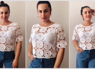 Motifli Örgü Bluz Yapılışı - Örgü Modelleri - bluz örgü modelleri anlatımlı motifli bluz örnekleri örgü motifli bluz örgü motifli bluz modelleri