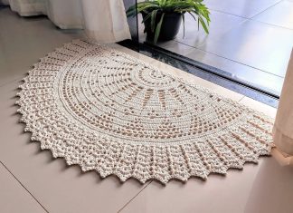 Yarımay Örgü Paspas Yapımı - Örgü Modelleri - banyo örgü paspas modelleri anlatımlı örgü paspas modelleri anlatımlı paspas örgü modelleri tığ işi paspas modelleri