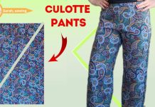 1 Metre Kumaştan Pantolon Nasıl Dikilir? - Dikiş - bol paça pantolon dikimi kalıpsız pantolon dikimi kumaş pantolon dikimi plazzo pantolon dikimi