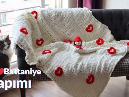 Alize Puffy Kalpli Battaniye Yapımı - Örgü Bebek Battaniyesi Modelleri - alize kabarık battaniye yapımı kadife ipten bebek battaniyesi kolay bebek battaniyesi modelleri