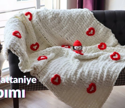 Alize Puffy Kalpli Battaniye Yapımı - Örgü Bebek Battaniyesi Modelleri - alize kabarık battaniye yapımı kadife ipten bebek battaniyesi kolay bebek battaniyesi modelleri